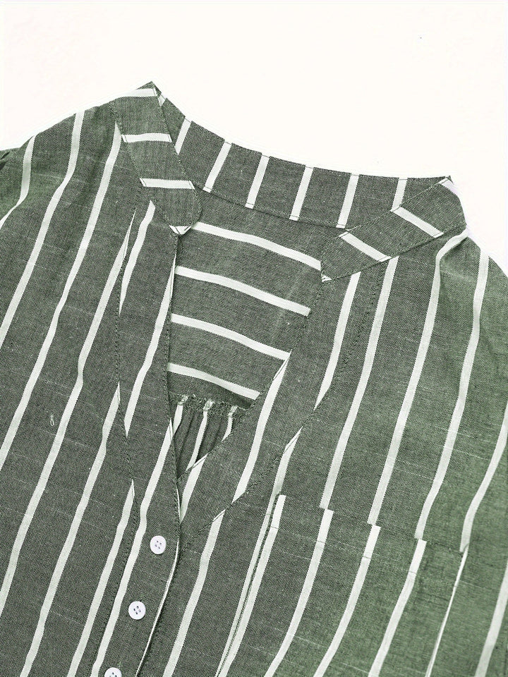 Sharon | Casual Striped V-Neck Top