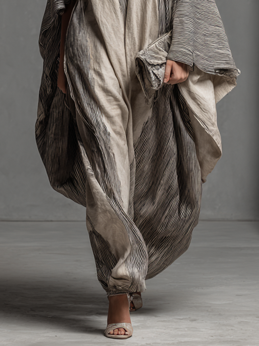 Kaia | Striped Kaftan Maxi Dress