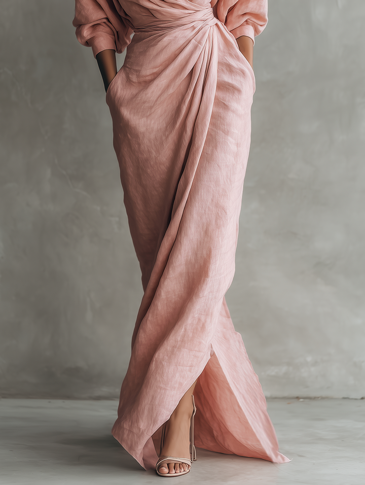 Lena | V-Neck Relaxed Maxi Dress