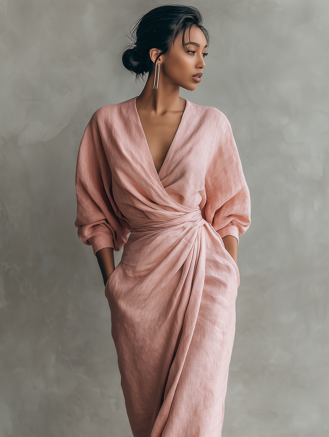 Lena | V-Neck Relaxed Maxi Dress