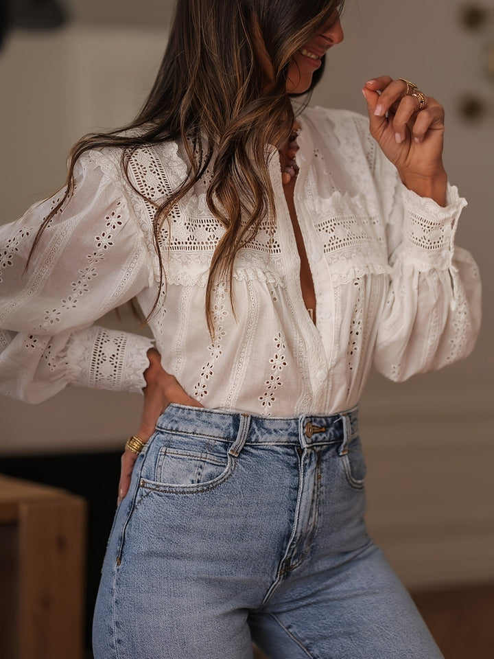 Susan | Elegant Lace Stitch Blouse