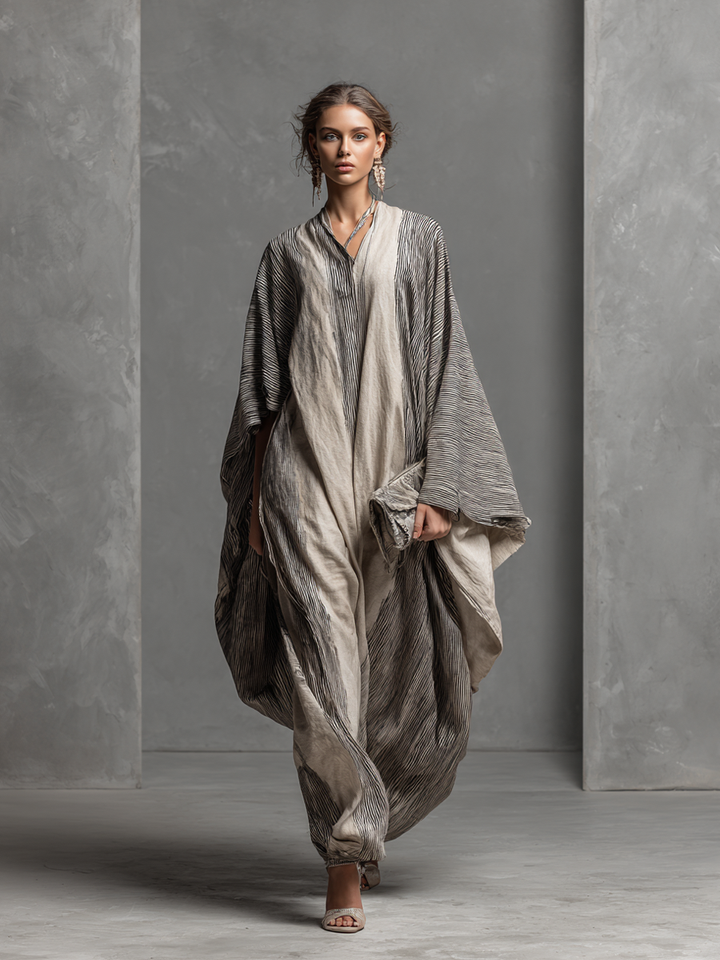 Kaia | Striped Kaftan Maxi Dress