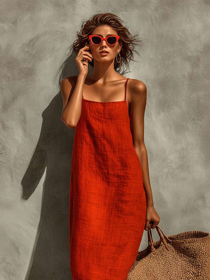 Scarlett | Square Neck Spaghetti Strap Dress