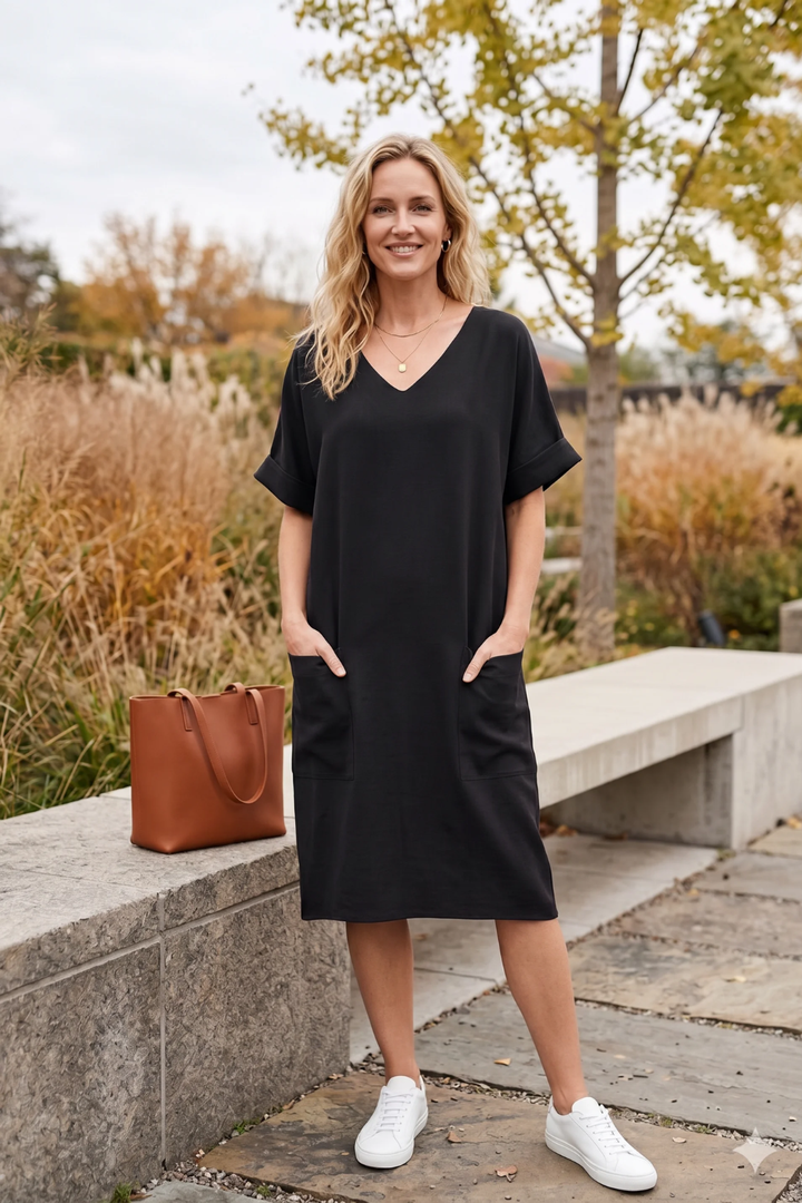 Avery | Everyday Pocket Midi Dress