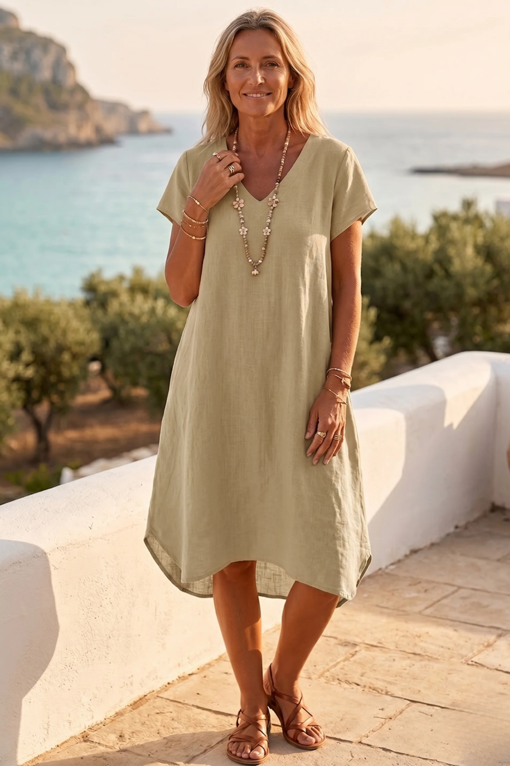 Lila | Breezy Coastal Midi Dress
