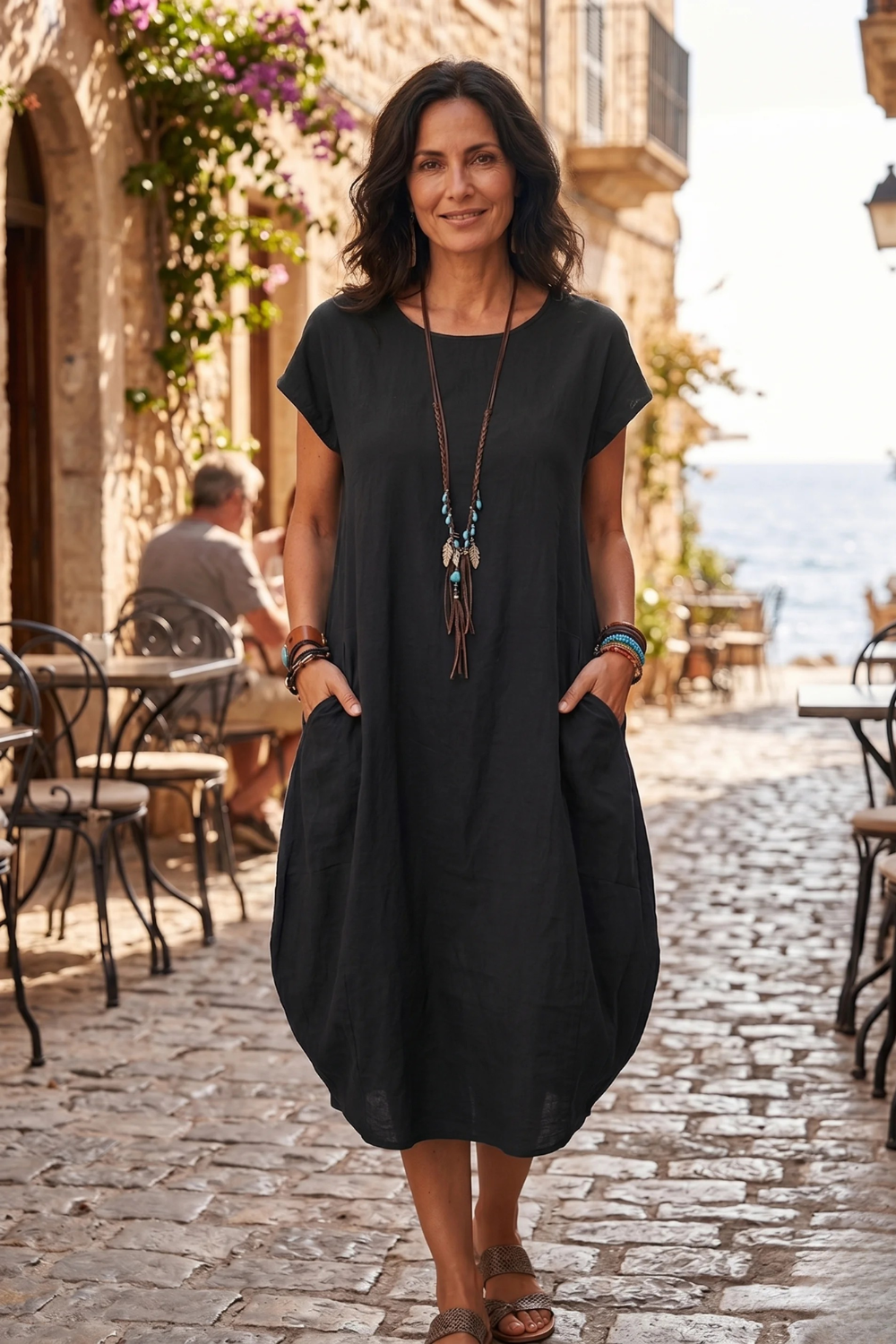 Mila | Relaxed Pocket Midi Dress