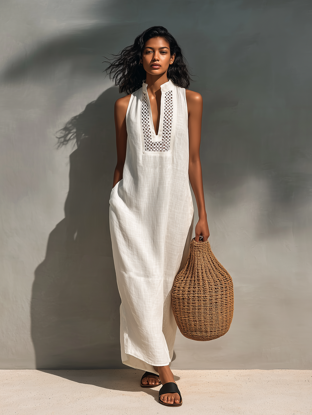 Mira | Cutout Neckline Maxi Dress