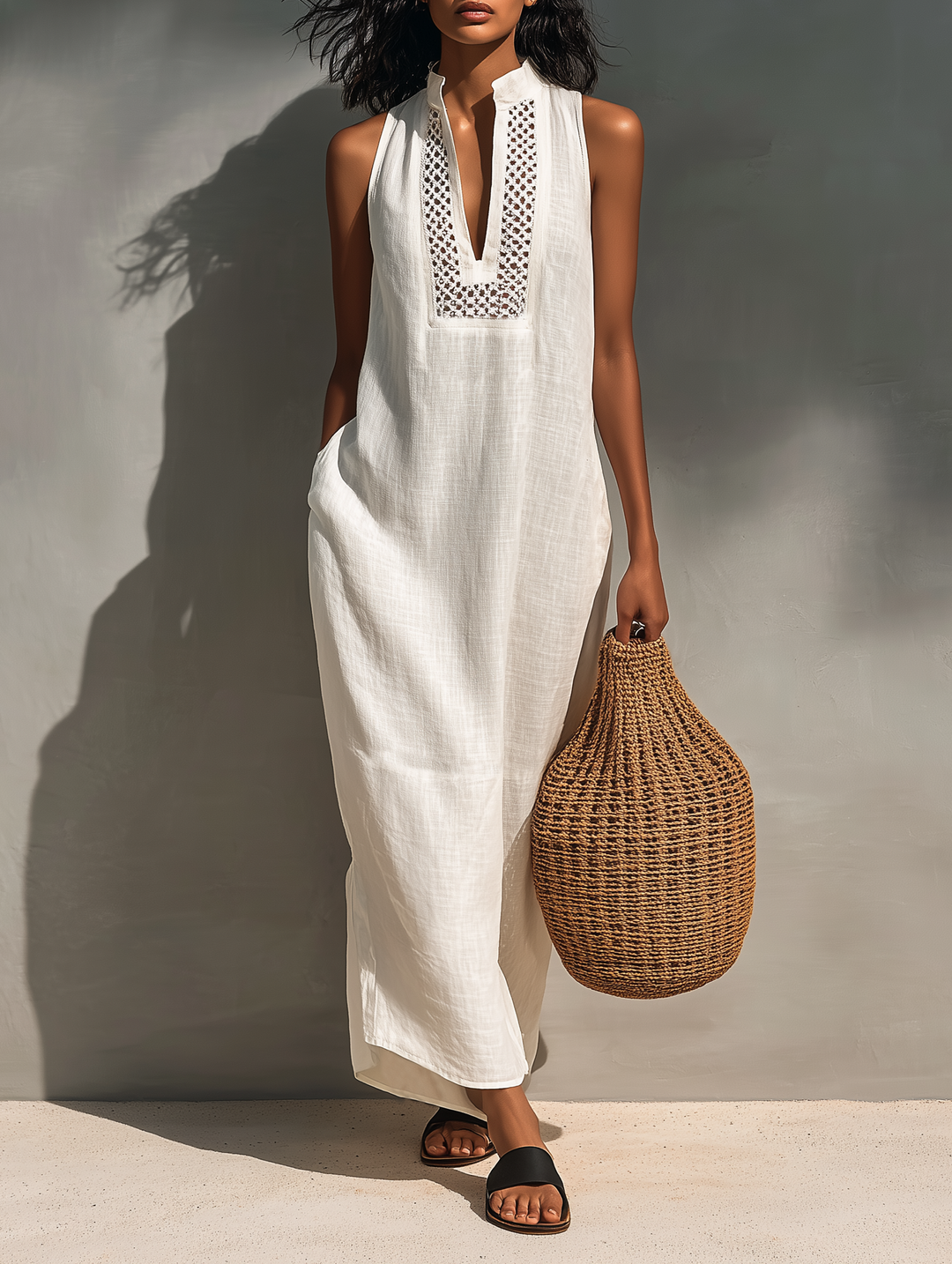 Mira | Cutout Neckline Maxi Dress