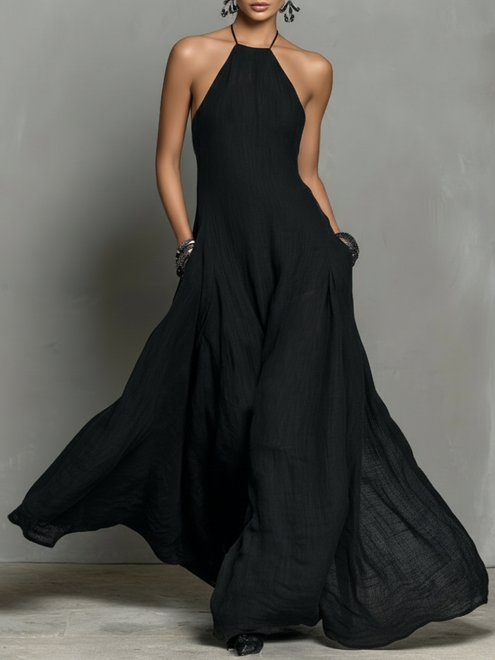 Sienna | Halter Neck Sleeveless Maxi Dress