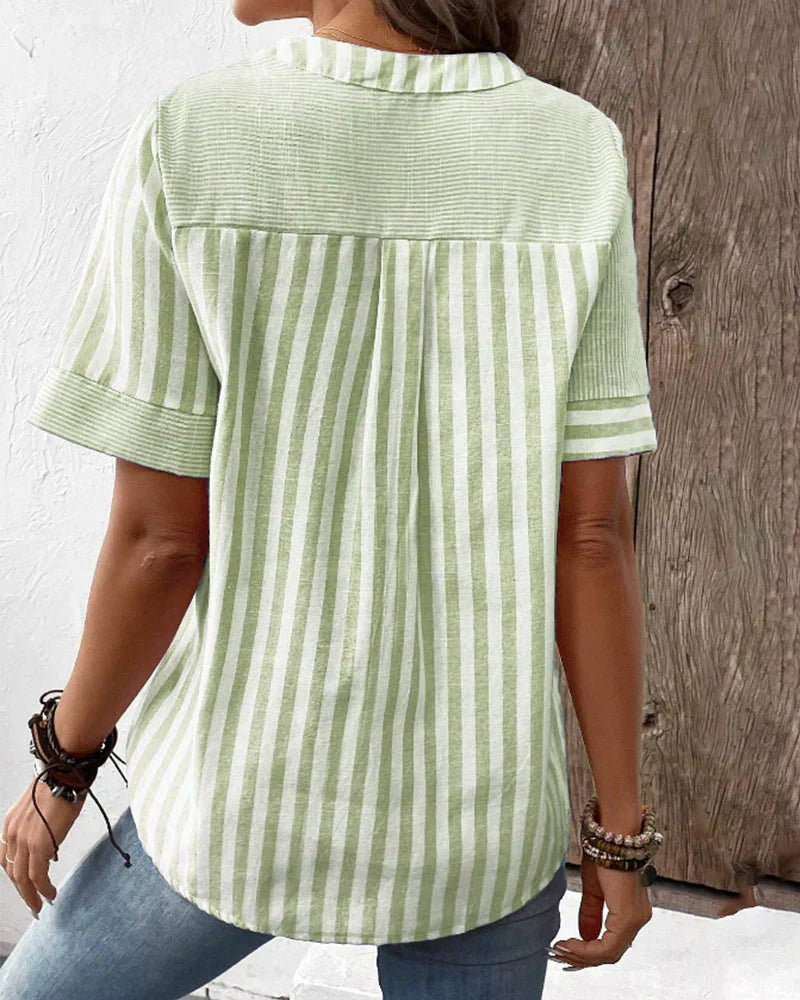 Sandra - Classic Striped Top