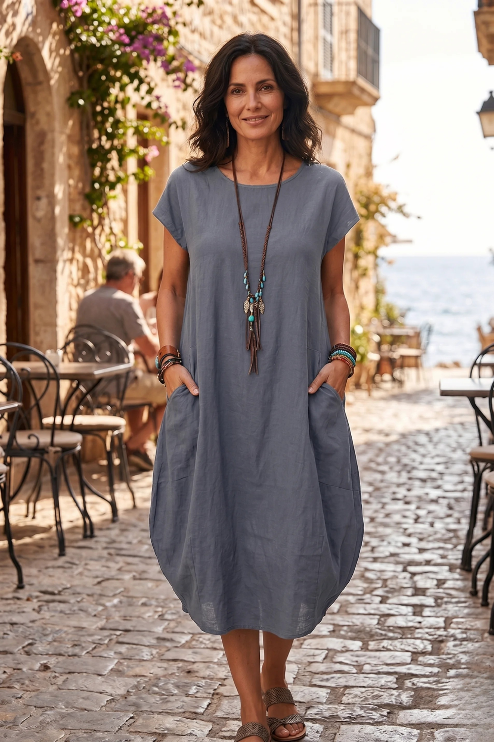 Mila | Relaxed Pocket Midi Dress