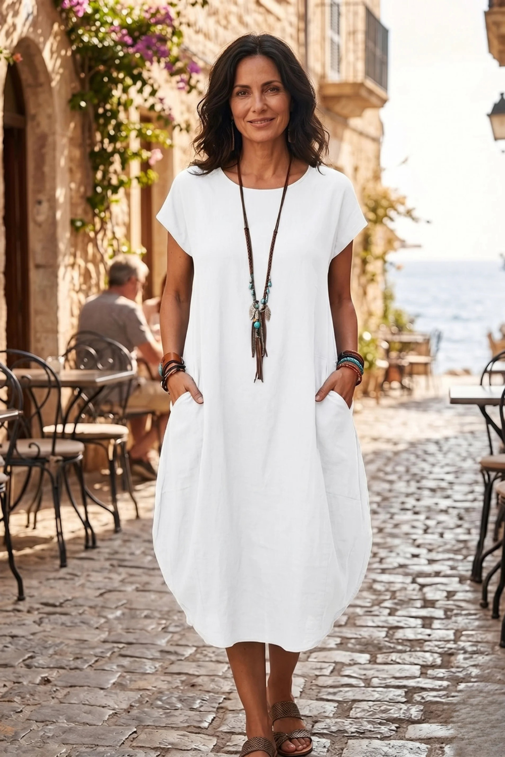 Mila | Relaxed Pocket Midi Dress