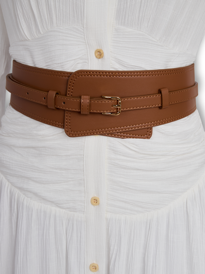 Esme | Pleated Single-Breasted Maxi Dress