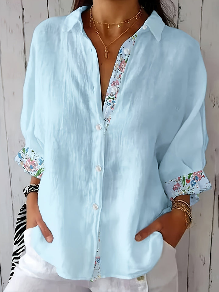 Theresa | Floral Patchwork Blouse