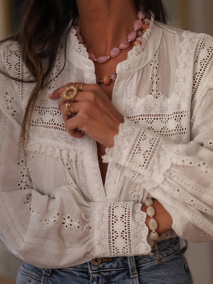 Susan | Elegant Lace Stitch Blouse