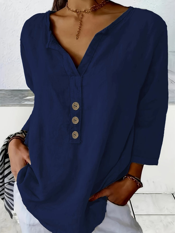Patricia | Oversized V-Neck Blouse