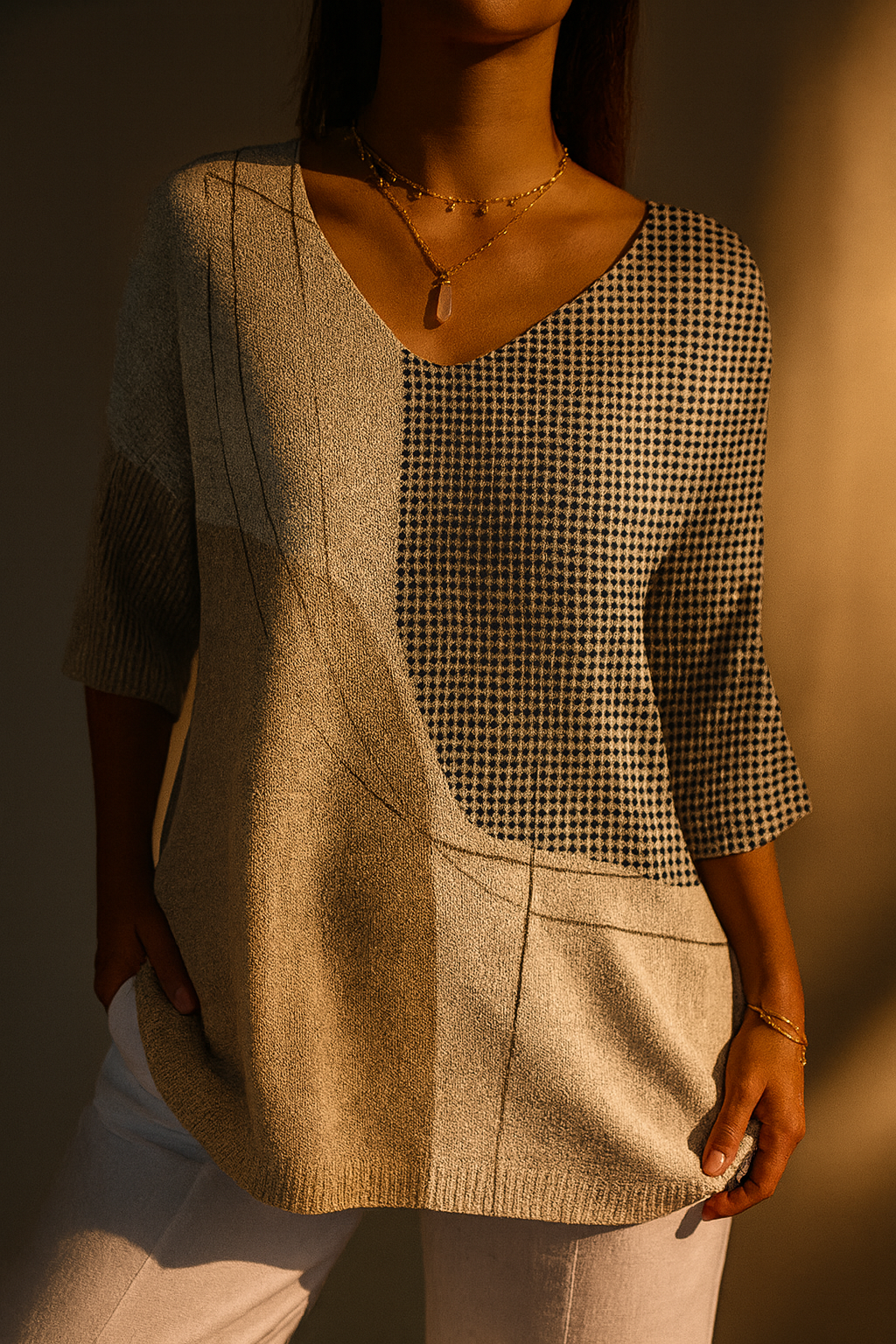 Olivia | Vintage Floral Knit Pullover