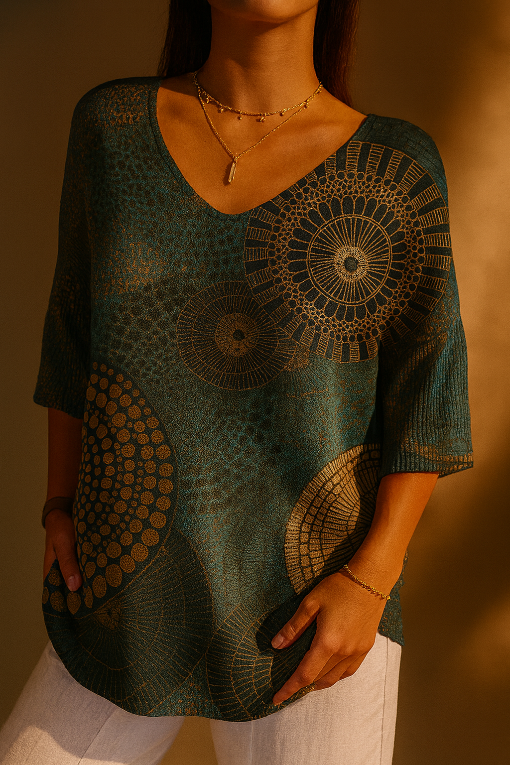 Kimberley | Vintage Floral Knit Pullover