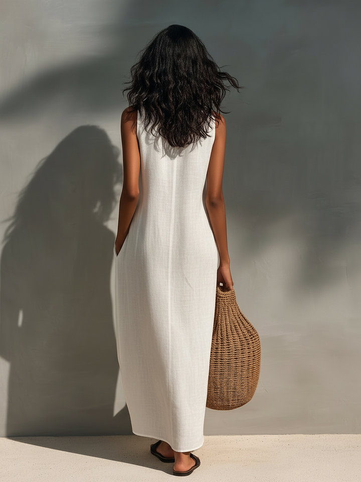 Mira | Cutout Neckline Maxi Dress