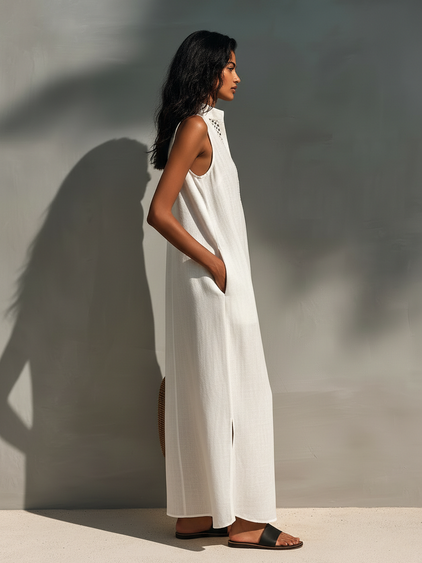 Mira | Cutout Neckline Maxi Dress