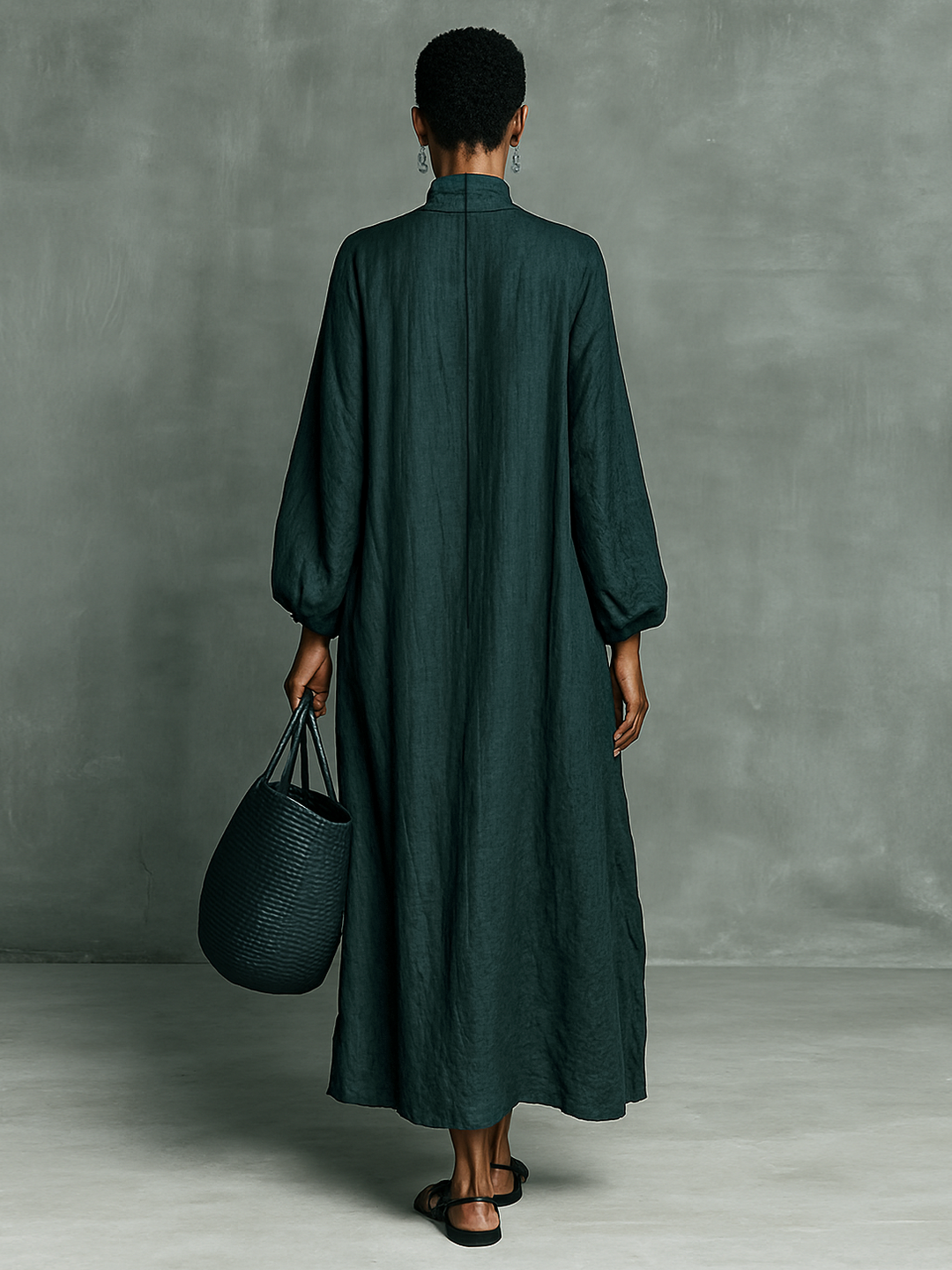 Flora | Shoulder Embroidery Maxi Dress