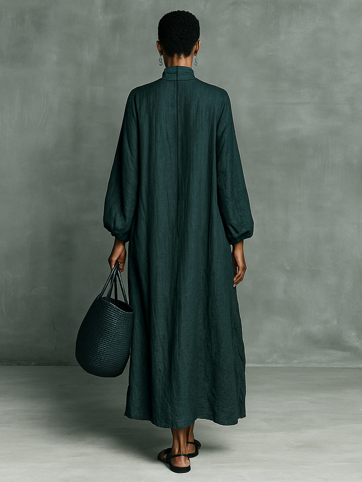 Flora | Shoulder Embroidery Maxi Dress