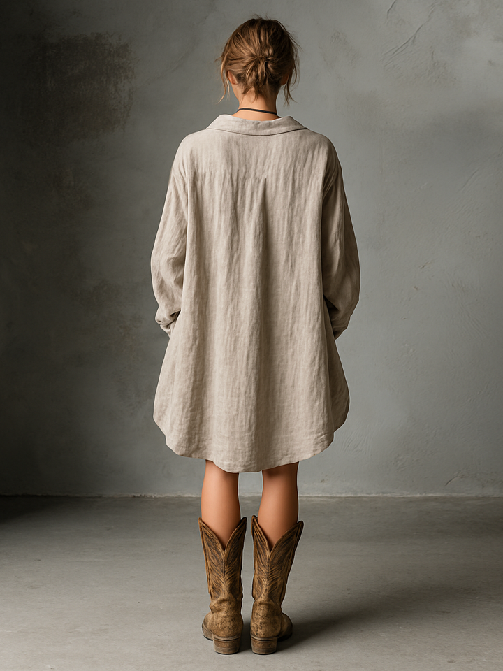Blythe | Loose Button Lapel Mini Dress
