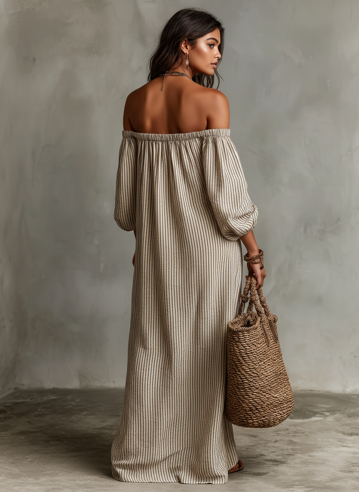 Isla | Off-Shoulder Long Sleeve Maxi Dress