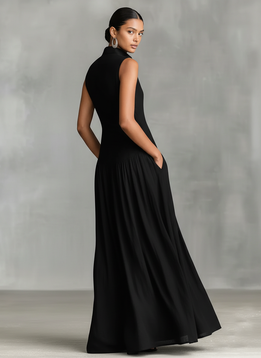 Ada | Clean Sleeveless Maxi Dress