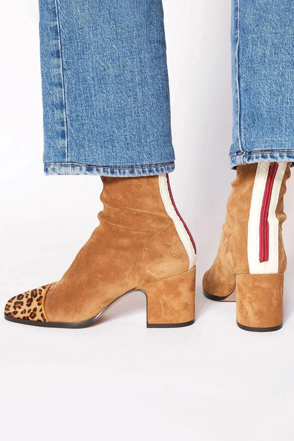 Rachel | Mid-Heel Ankle Boot With Print