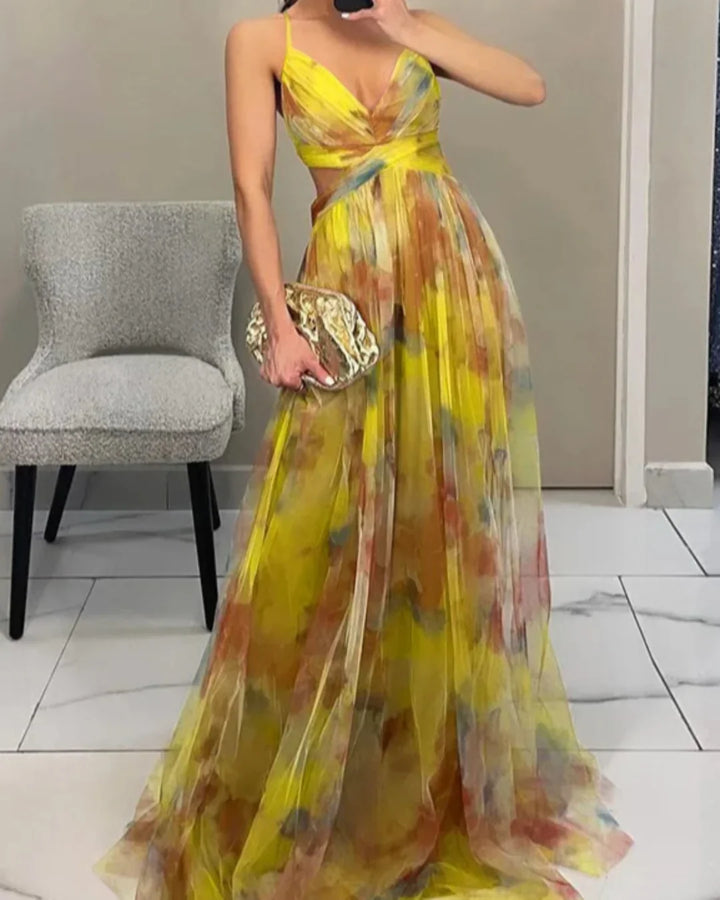 Giselle | Enchanting Maxi Dress with Floral Pattern