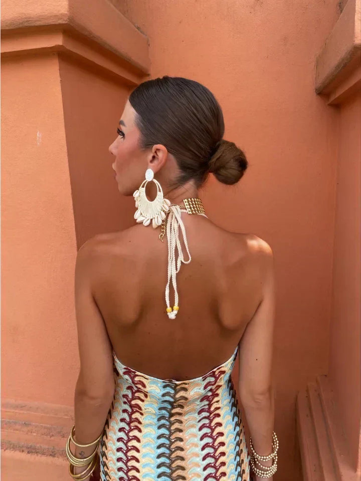 Roxanne | Backless Dress with Halter Neck