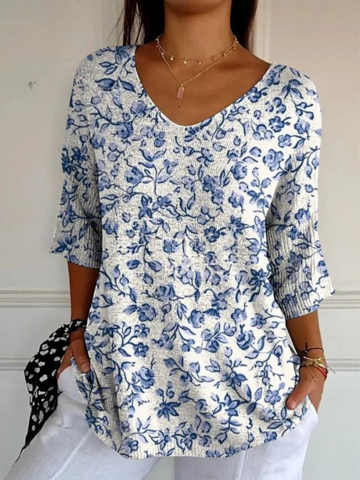 Sophie | Vintage Floral Knit Pullover