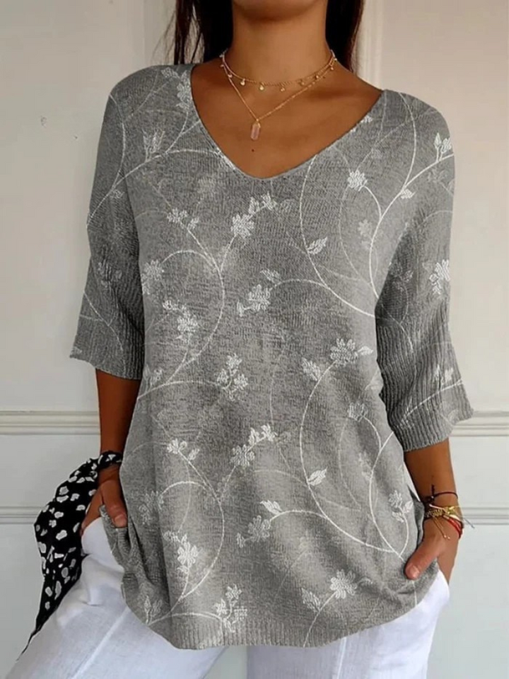 Julie | Vintage Floral Knit Pullover