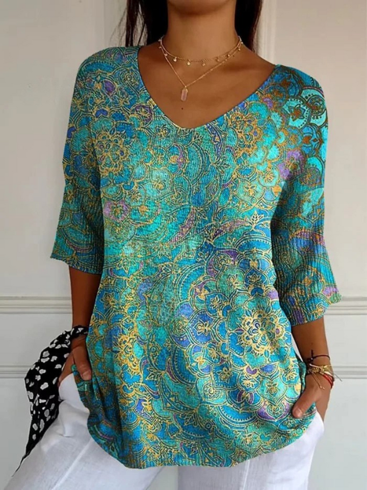 Clara | Vintage Floral Knit Pullover