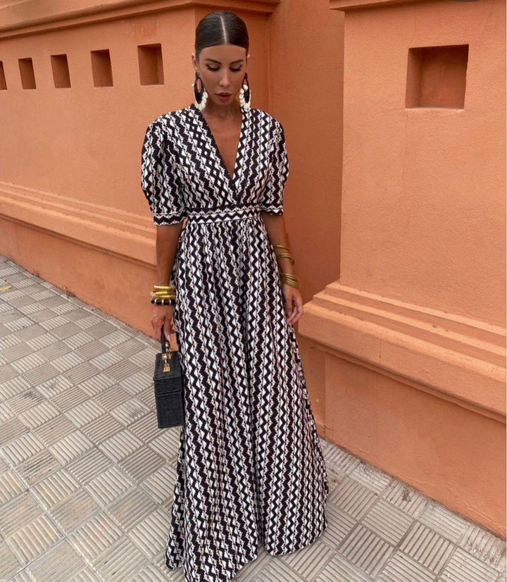 Enrika | Summer Dress with Ethnic Pattern