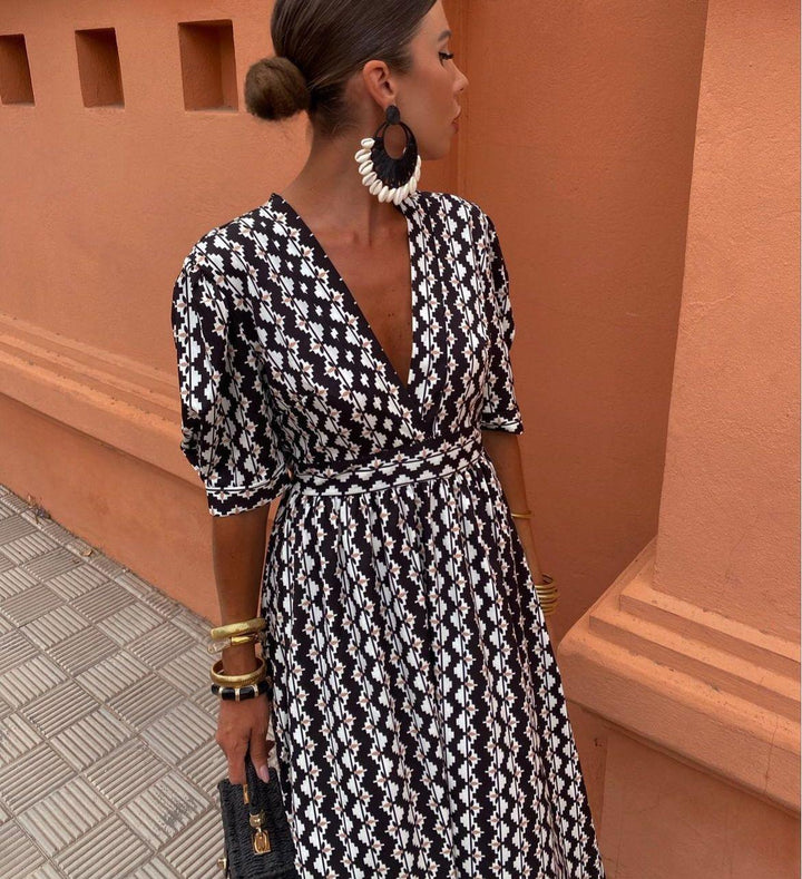 Enrika | Summer Dress with Ethnic Pattern