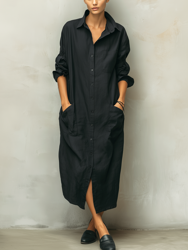 Blair | Long Sleeve Shirt Collar Dress