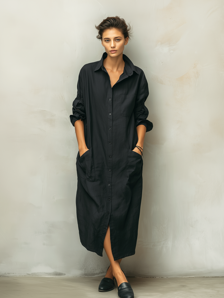 Blair | Long Sleeve Shirt Collar Dress