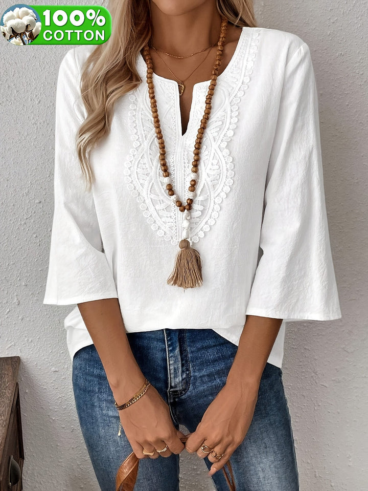 Martha | V-Neck Short Sleeve Shirt