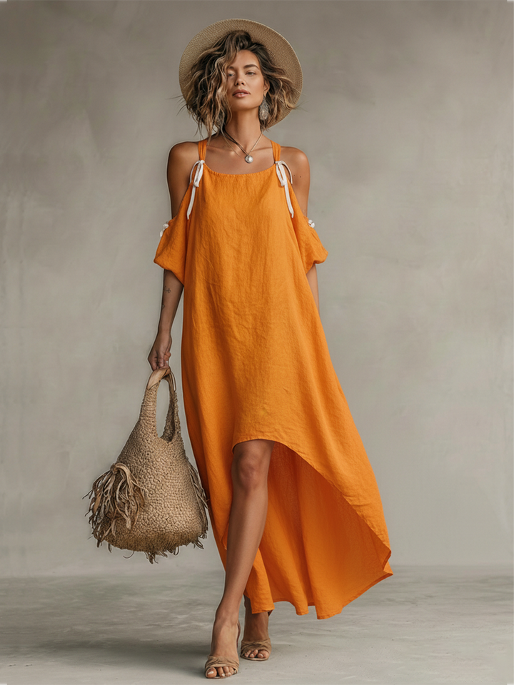 Mango | Cold Shoulder Hi-Low Dress