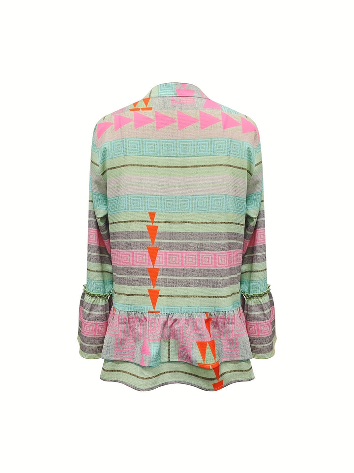 Evelyn | Ethnic Bell-Sleeve Blouse