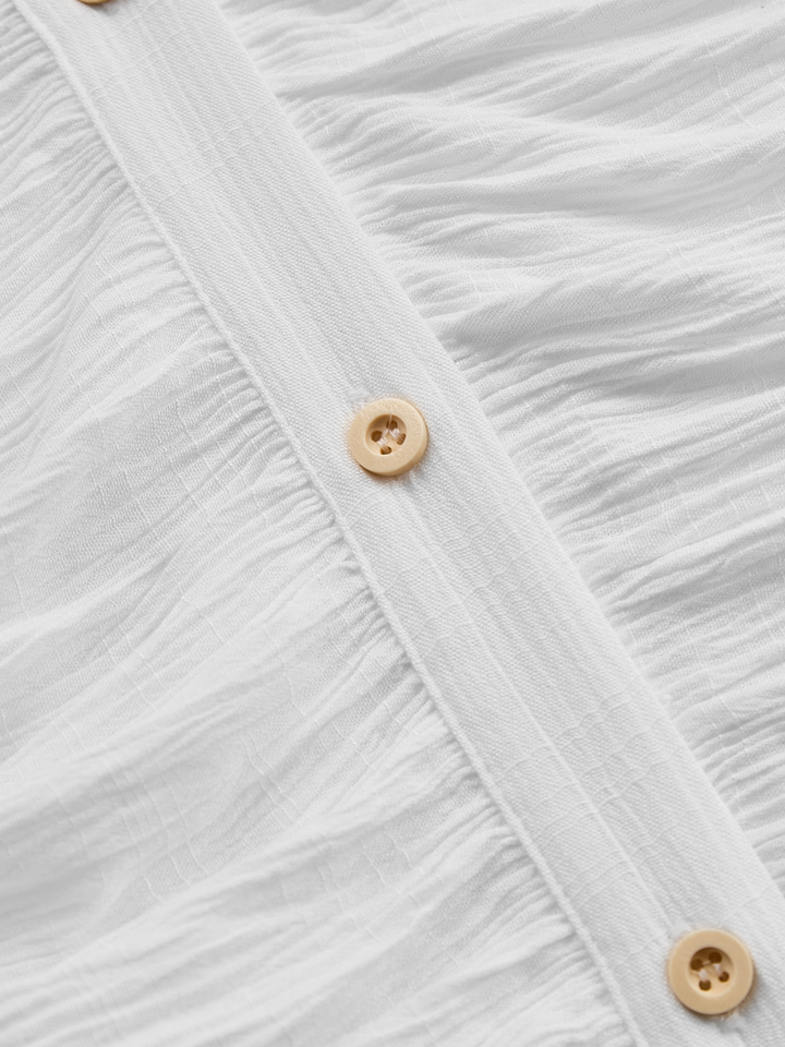 Esme | Pleated Single-Breasted Maxi Dress
