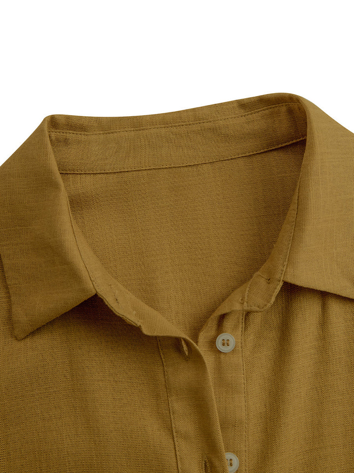 Goldie | Belted Button-Front Midi Dress