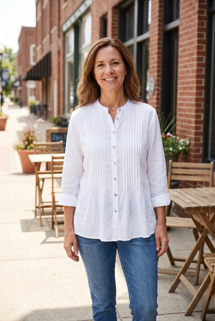 Joice | Pintuck Blouse