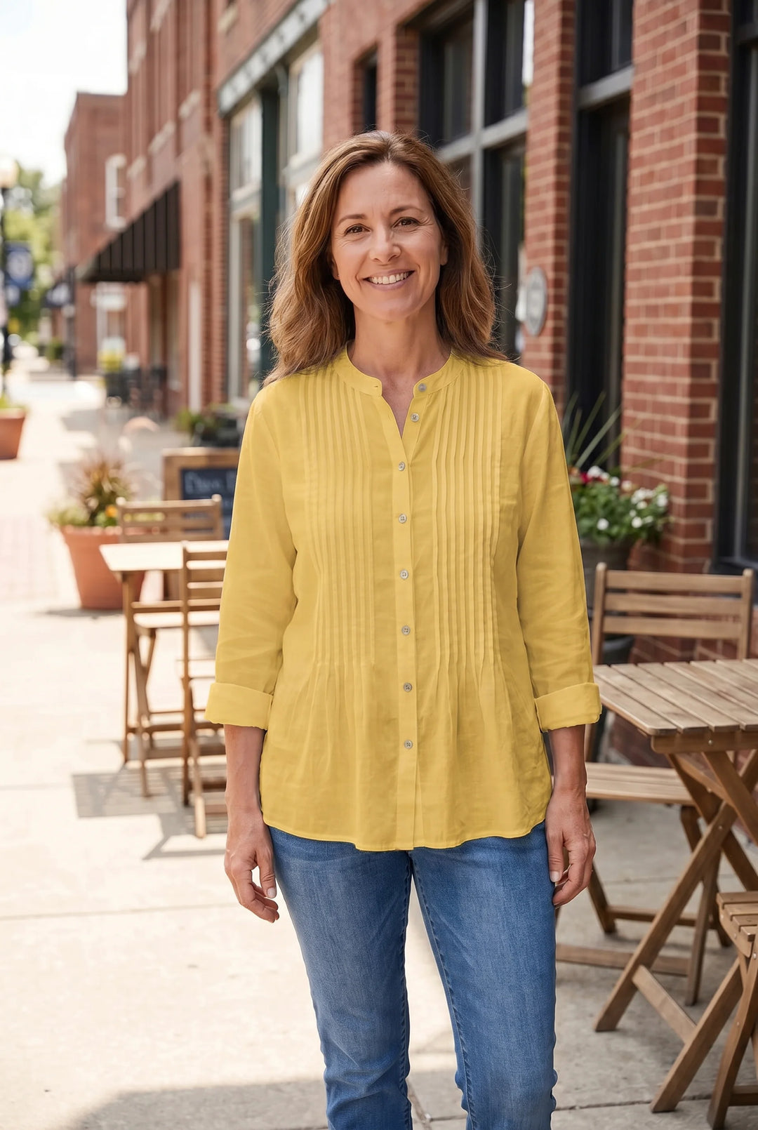 Joice | Pintuck Blouse