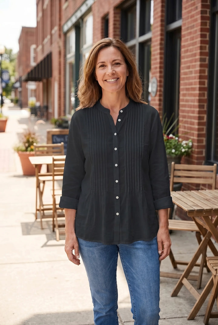 Joice | Pintuck Blouse