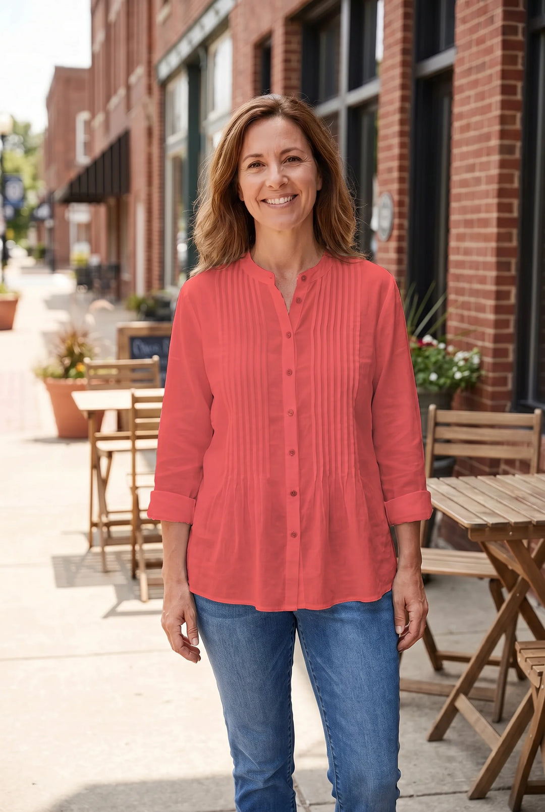 Joice | Pintuck Blouse