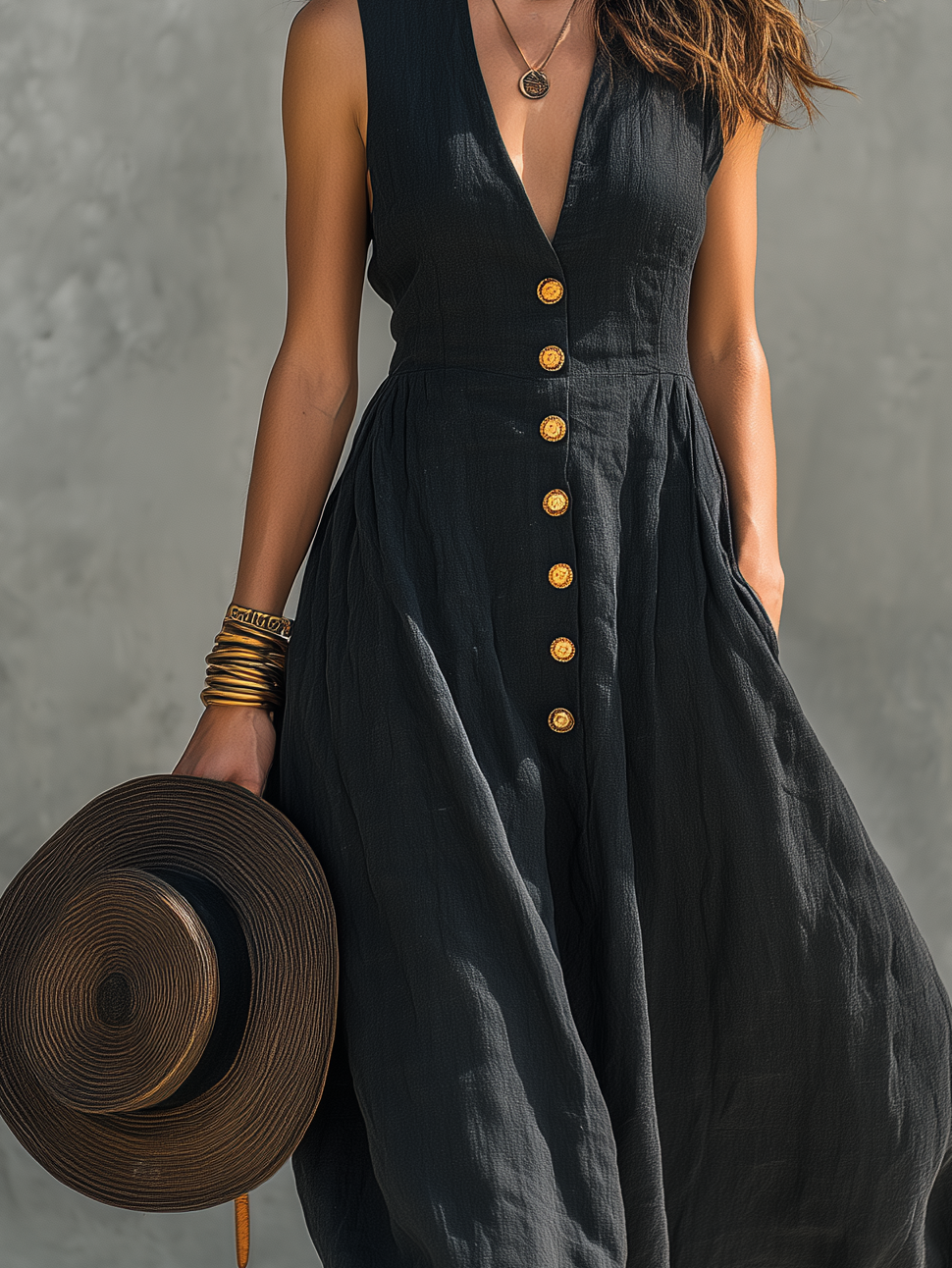 Cleo | V-Neck Sleeveless Maxi Dress