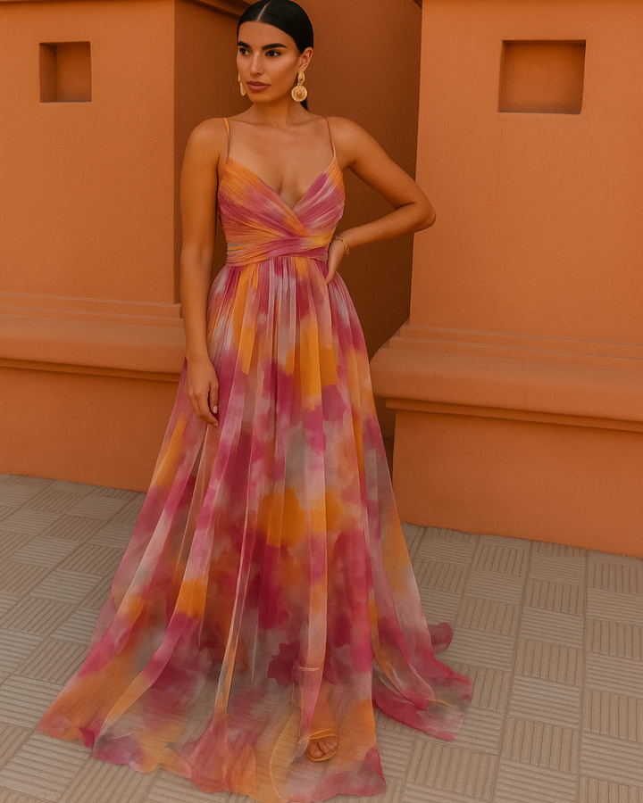 Giselle | Enchanting Maxi Dress with Floral Pattern